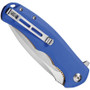 CIVIVI Blue G10 Praxis Flipper Knife , Satin Blade, Clip View