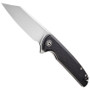 CIVIVI Black G10 Brigand Flipper Knife, Satin D2 Blade