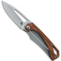 BlackFox Knives BF-744ZW Racli Zebrawood Folding Knife, Stonewash Blade