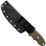 TOPS Backpacker's Bowie Fixed Blade Knife, Tumble Finish Blade, Sheath View