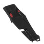 SOG Trident AT Black and Red Folding Knife, Partially Serrated Blade, clip view