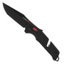 SOG Trident AT Black and Red Folding Knife, Tanto Blade