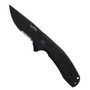 SOG-TAC XR Blackout Folding Knife, Combo Blade