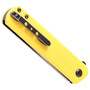 Kansept Knives Yellow G10 Foosa Folder Knife, Clip View
