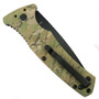 Boker Plus Exclusive Camo Strike Tanto Auto Knife, Black Combo Blade, Clip View