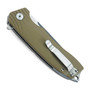 Bestech Knives Lion Tan G10 Folding Knife, clip view
