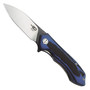 Bestech Knives Beluga Blue G10 Folding Knife, Satin/Black Blade 