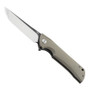 Bestech Knives Paladin Beige G10 Tanto Folding Knife, Satin/Black Blade 