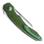 Bestech Knives Fanga Green G10 Folding Knife, clip view