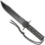 Boker Magnum 02MB935 Survivalist Fixed Blade Knife, Black Blade FRONT VIEW