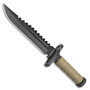 Boker Magnum M-Spec Survival Knife Fixed Blade Knife, Black Blade 