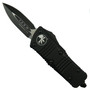 Microtech Tactical Mini Troodon CA Legal OTF Auto Knife, Black Blade
