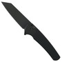 Pro-Tech Textured Malibu Flipper Knife, DLC Black Reverse Tanto