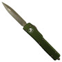 Microtech OD Green UTX-70 OTF Auto Knife, Bronzed Apocalyptic Dagger Blade