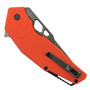 REVO Berserk Carry Orange G-10 REV 2 Frame Lock Knife, Black Stonewash, Clip View