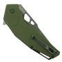 REVO Berserk Carry Green G-10 REV 2 Frame Lock Knife, Black Stonewash, Clip View