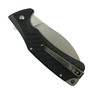 REVO Ness Liner Lock Black G-10 Flipper Knife, D2 Stonewash Blade, Clip View