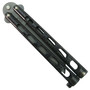 Bear & Son 5" Galaxy Amour Piercing Balisong Butterfly Knife, Gray Blade, Clip View