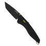 SOG Black and Moss Green Aegis AT Tanto Folding Knife, Black Blade