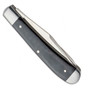 Case Tony Bose Black Canvas Laminate HT Trapper Knife, Satin Finish Blade back view