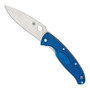 Spyderco Blue Resilience Lightweight Folder Knife, Satin Blade