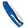 Spyderco Blue Resilience Lightweight Folder Knife, Satin Blade clip view