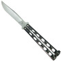 Bear & Son 5" Galaxy Balisong Butterfly Knife, Satin Clip Point Blade 