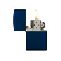 Zippo Regular Navy Blue Matte Lighter, Zippo 239 open view