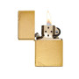 Zippo Vintage Brush Finish Brass, Zippo 240 open view