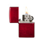 Zippo Regular Candy Apple Red MT Lighter, Zippo 21063, open view