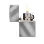 Zippo Regular Diagonal Weave Lighter, Zippo 28182, open view