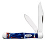 Case Patriotic Kirinite Smooth Small Swell Center Jack Folder Knife, Mirror Polish Blade