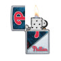 Zippo 207 MLB Philadelphia Phillies Lighter, open view