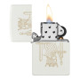 Zippo 214 King Queen Design Lighter, open view