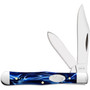 Case SparXX Smooth Blue Pearl Kirinite Small Swell Center Jack Folder Knife, Mirror Polish Blade