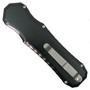 Piranha Excalibur Double Action OTF Knife, Stonewash Blade, Clip View