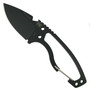 DPx Gear HEAT Hiker Fixed Blade Knife, Black Drop Point Blade