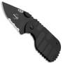 Boker Plus Subcom 2.0 Black Framelock Knife, Black Combo Blade