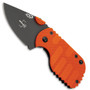 Boker Plus Subcom 2.0 Orange Framelock Knife, Black Stonewashed Blade