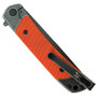 REVO Duo Orange Drop Point Frame Lock Knife, Clip View