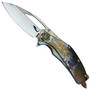 Marfione Custom Matrix R Galactic Acid Flipper Knife, Mirror Polish Blade