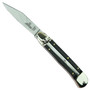 Hubertus Solingen Medium Springer Wood Leverlock Knife, Clip Point Blade
