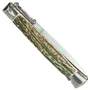 Frank Beltrame 11" Stag Horn Swinguard Stiletto Knife, Reverse View
