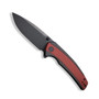CIVIVI Black Stainless Steel Burgundy G10 Inlay Teraxe Flipper Knife, Bead Blast Nitro-V Blade