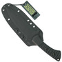 TOPS Szabo Express Fixed Blade Knife, Double Edge Black Blade, Sheath View