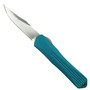 Heretic Knives Turquoise Manticore S OTF Knife, Stonewash Bowie Blade