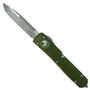 Microtech OD Green Ultratech OTF Auto Knife, Apocalyptic Blade