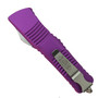 Microtech Violet Combat Troodon OTF Auto Knife, Stonewash Serrated Blade, Clip View
