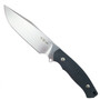 GiantMouse GMF4 Black Canvas Micarta Fixed Knife, Satin N690 Blade
