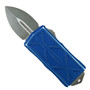 Microtech Distressed Blue Exocet OTF Auto Knife, Apocalyptic Blade